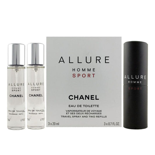 Chanel Allure Homme Sport Eau De Toilette Rechargeable 3 x 20 ml