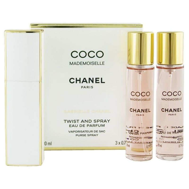 Chanel Coco Mademoiselle Eau de Parfum refillable 20ml + EDP refill 2 x 20ml