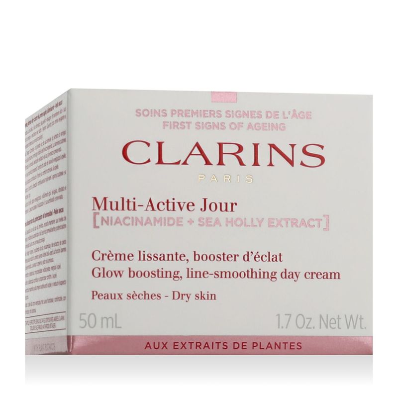 Clarins Multi-Active Jour Crème Lissante Booster d’Éclat 50 ml Femme : Soin Anti-Âge Premières Rides & Éclat