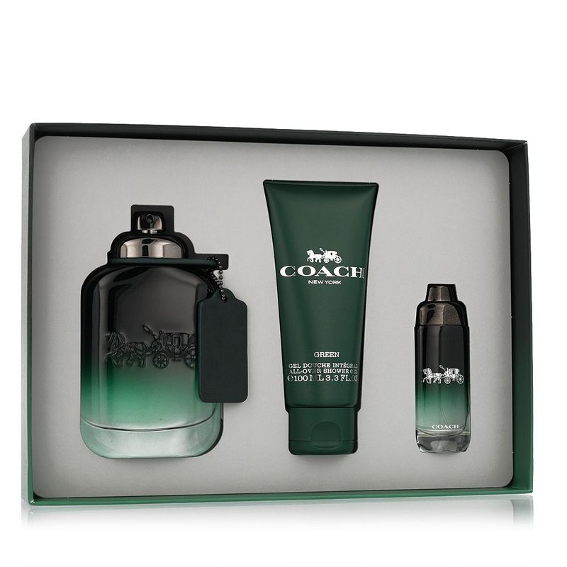 Coach Green Eau de Toilette Coffret Homme 100 ml + EDT 15 ml + Gel Douche 100 ml