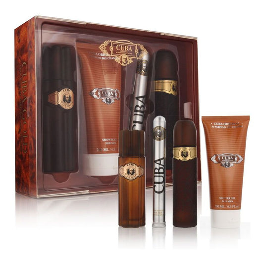 Cuba Gold Eau de Toilette 100ml + EDT 35ml + Après-rasage 100ml + Gel douche 200ml Homme