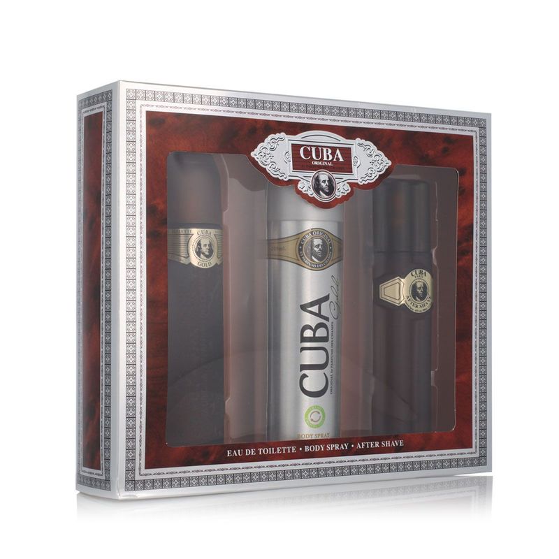 Cuba Gold Eau de Toilette 100ml + lotion après-rasage 100ml + spray corporel 200ml Homme