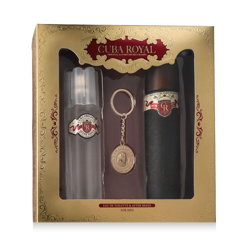 Cuba Royal Eau de Toilette 100 ml + Après-rasage 100 ml + Chaîne porte-clés Homme