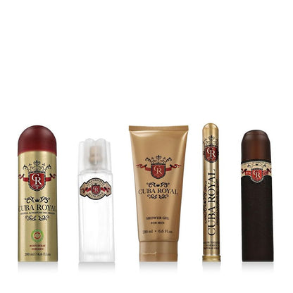 Cuba Royal Eau de Toilette 100ml + EDT 35ml + Après-rasage 100ml + Déodorant 200ml + Gel douche 200ml