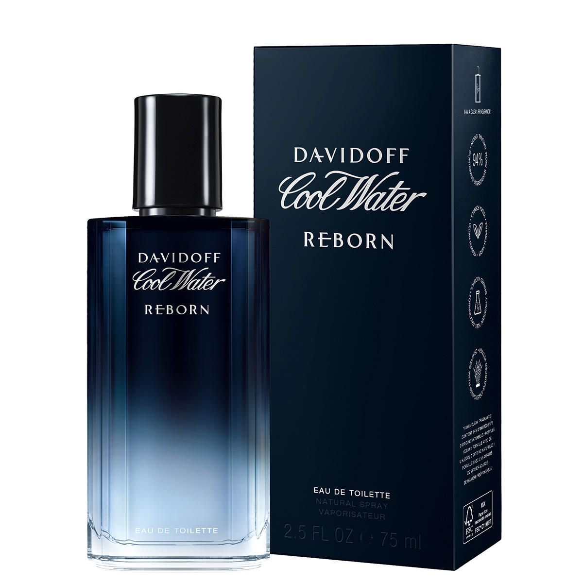 Davidoff Cool Water Reborn for Him Eau De Toilette 75 ml Homme