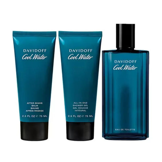 Davidoff Cool Water for Men Eau de Toilette 125ml + Baume après-rasage 75ml + Gel douche 75ml Homme
