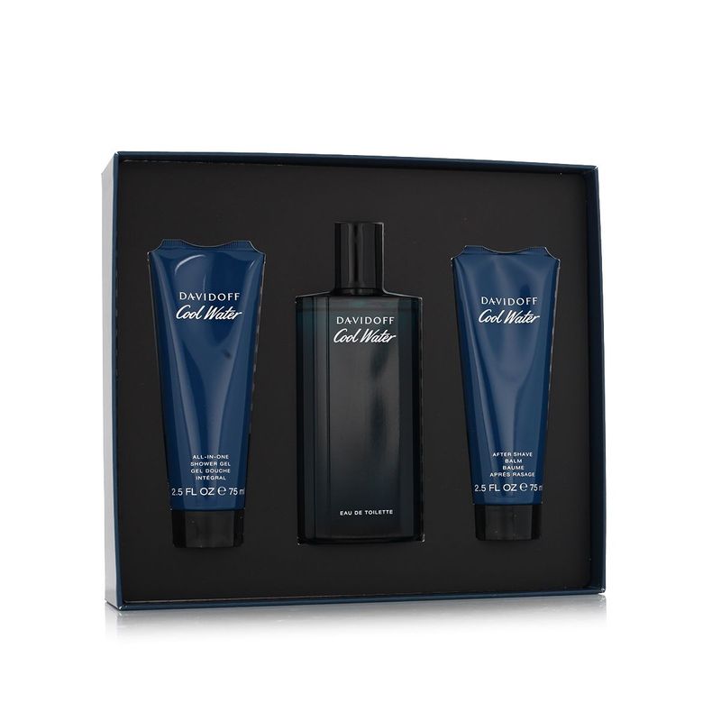 Davidoff Cool Water for Men Coffret Eau de Toilette 125 ml + Baume Après-Rasage 75 ml + Gel Douche 75 ml Homme | Belladiscount