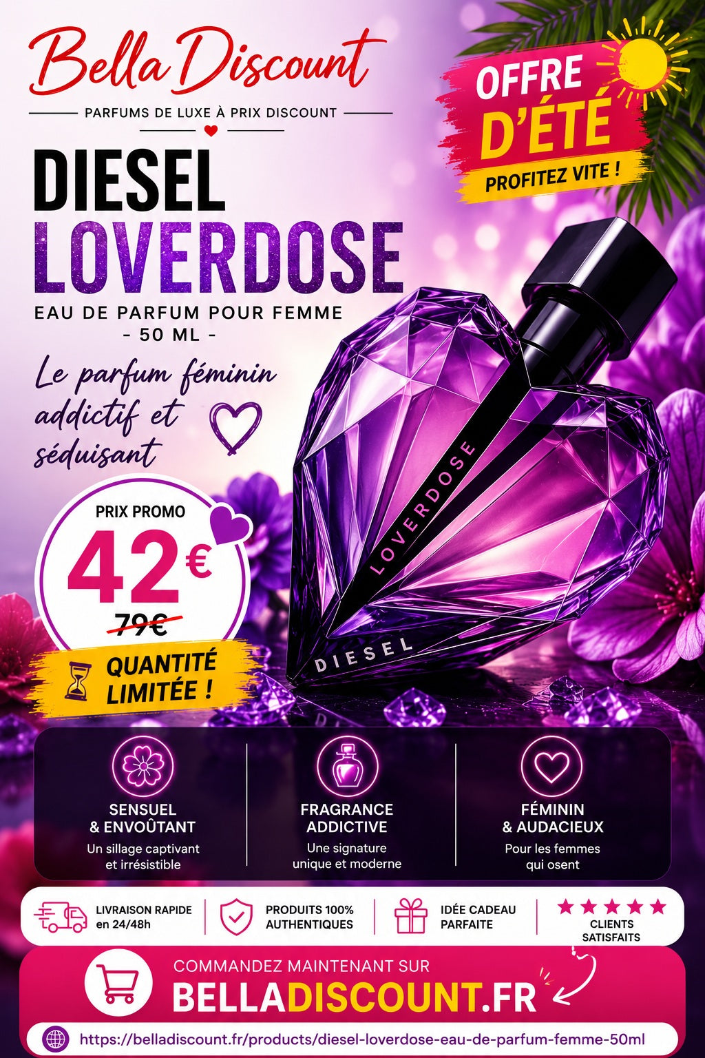 Diesel Loverdose Eau De Parfum Para Mujer 50ml
