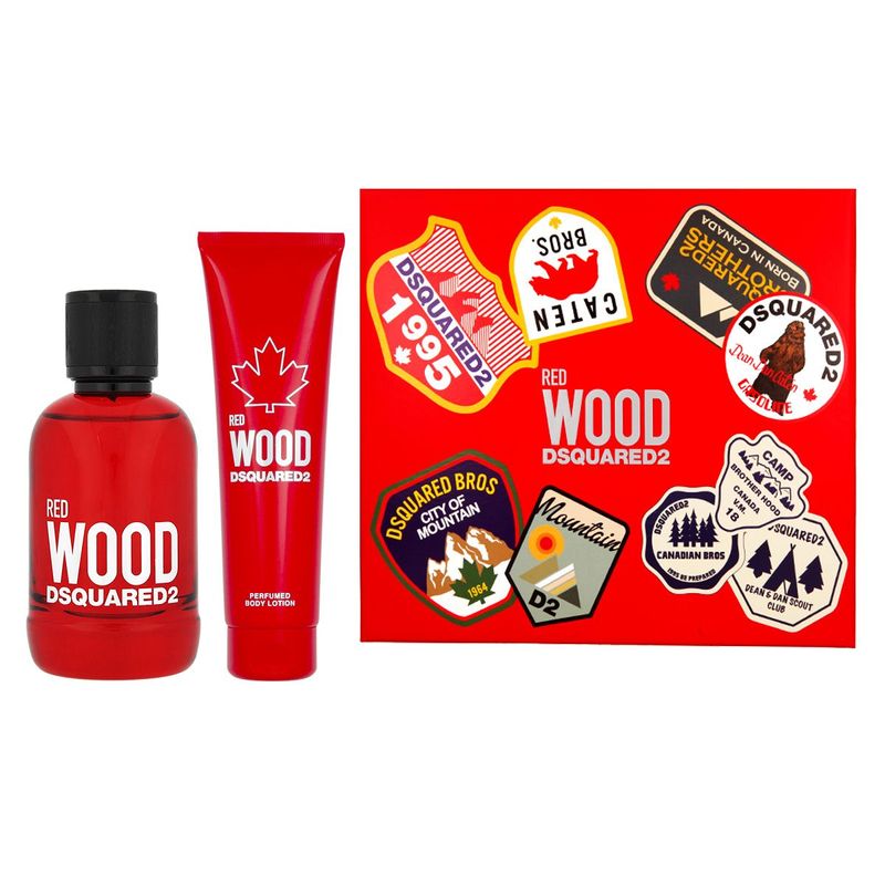 Dsquared2 Red Wood Eau de Toilette 100 ml + Lait Corps 150 ml Femme – Coffret Parfum Boisé Floral | Belladiscount | Belladiscount
