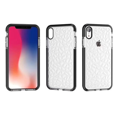 Coque souple transparente en diamant bicolore pour iPhone X XR XS MAX 6 7 8 Plus