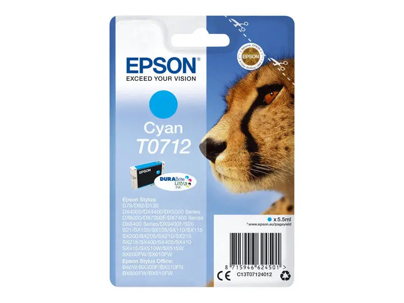 Epson T0712 - cartouche d'encre - C13T07124022 Epson