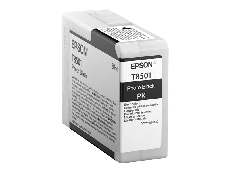 Epson T8501 - 80 ml - photo noire - originale - cartouche d'encre - pour SureColor P800, SC-P800 Epson