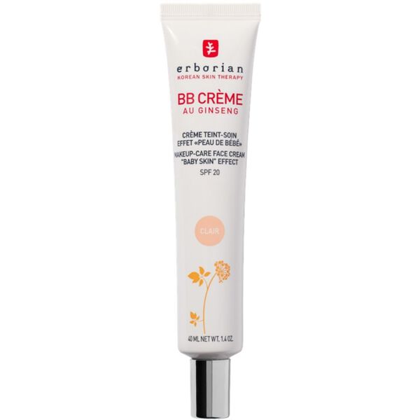 Crema BB Erborian con Ginseng, crema para el cutis con efecto "Piel de Bebé" FPS 20 (Luz) 40 ml
