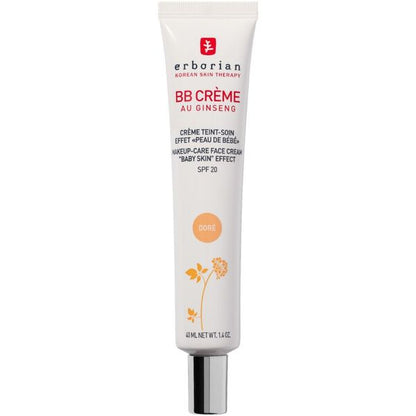 Erborian BB Crème au Ginseng Crème Teint Soin Effet "Peau de Bébé" SPF 20 (Doré) 40ml