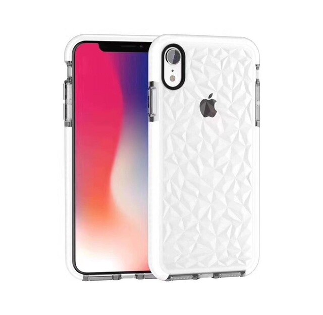 Coque souple transparente en diamant bicolore pour iPhone X XR XS MAX 6 7 8 Plus