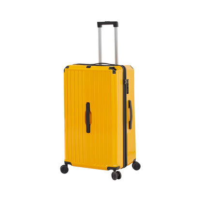 Ensemble de bagages 4 pièces (20"/24"/29"/sac de voyage), bagage léger et durable en PC + ABS avec porte-gobelet pliable, serrure TSA, jaune