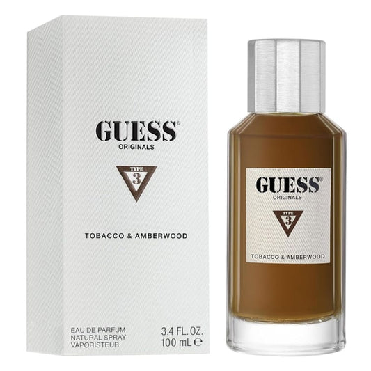 GUESS Originals Type 3 Tobacco & Amberwood Eau de Parfum (Unisexe) Spray 100ml