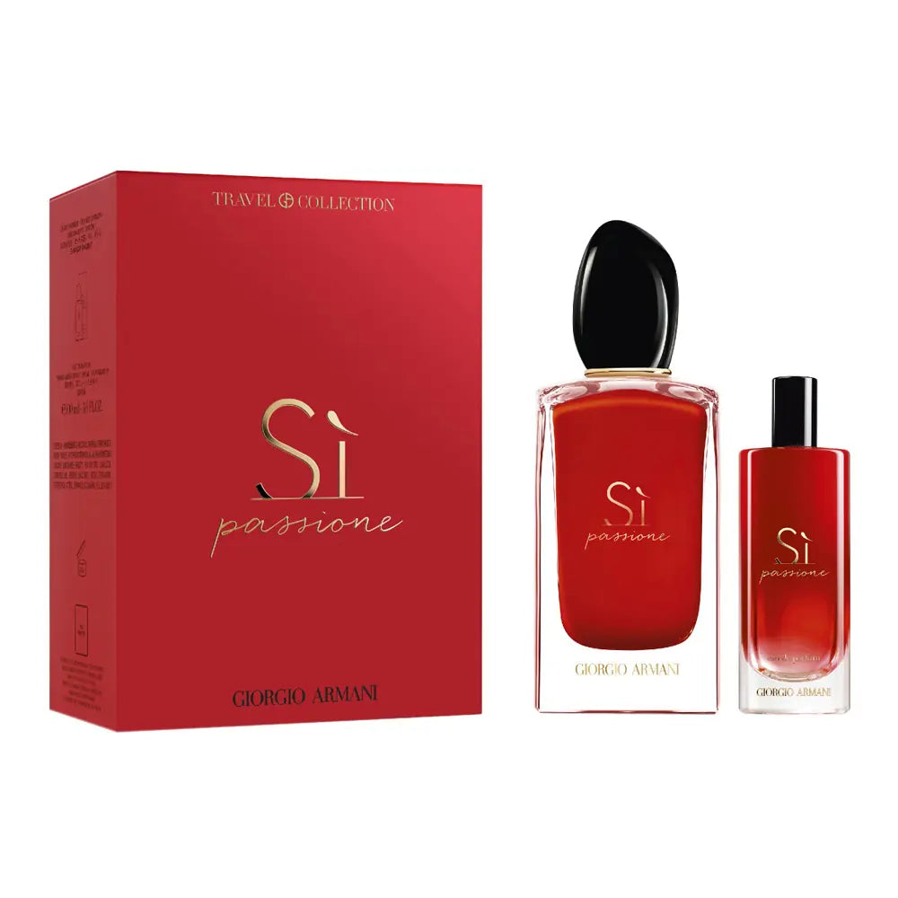 Giorgio Armani Sì Passione Coffret Femme – Eau de Parfum Rechargeable 100 ml + Eau de Parfum 15 ml