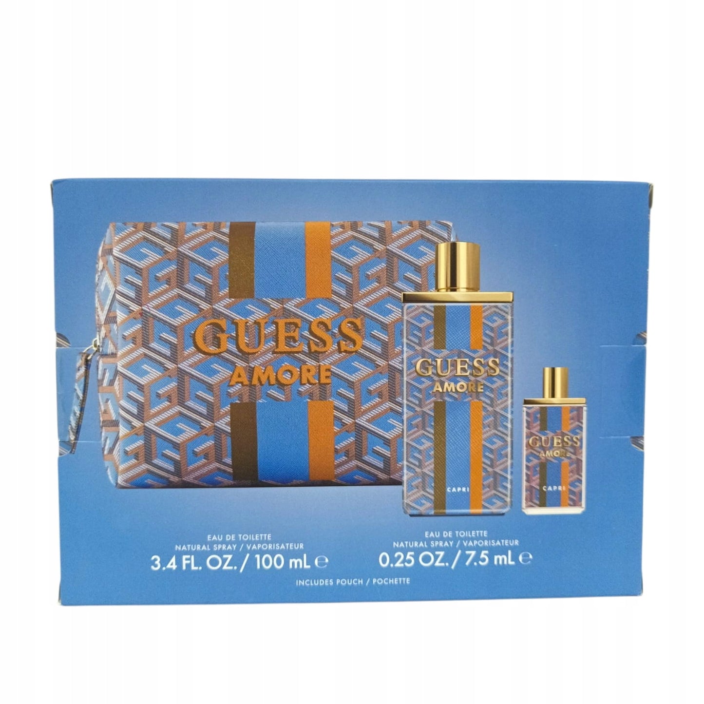Guess Amore Capri Eau de Toilette 100 ml + EDT 7,5 ml + Trousse de Toilette Unisexe