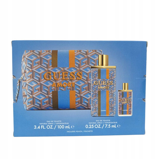 Guess Amore Capri Eau de Toilette 100 ml + EDT 7,5 ml + Trousse de Toilette Unisexe