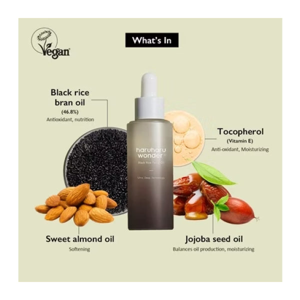 HaruHaru Wonder® Huile pour le visage au riz noir 30 ml