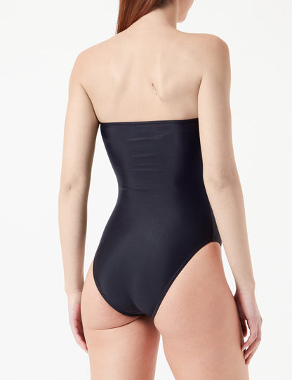 Haute pression Femme T1016 Co2 Maillot de bain une pièce, Noir/Doré, Taille 38