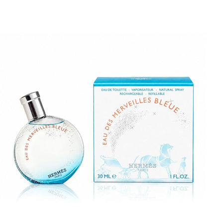 Hermès Eau des Merveilles Bleue Eau de Toilette Femme 30 ml rechargeable