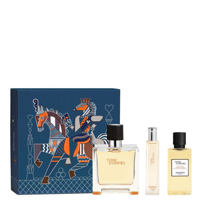 Hermès Terre D’Hermès Parfum Coffret Homme 75 ml + 15 ml + Gel Douche 40 ml