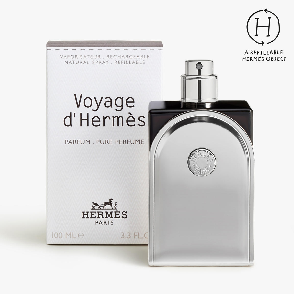 Hermès Voyage d’Hermès Parfum Rechargeable Unisexe 100 ml