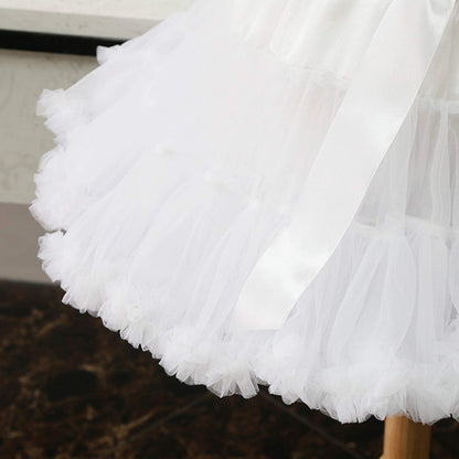 Homipooty Jupon élastique en tulle pour femme, style tutu, jupe de soirée multicouche pour cosplay, longueur 40 cm, tour de taille 56-95 cm