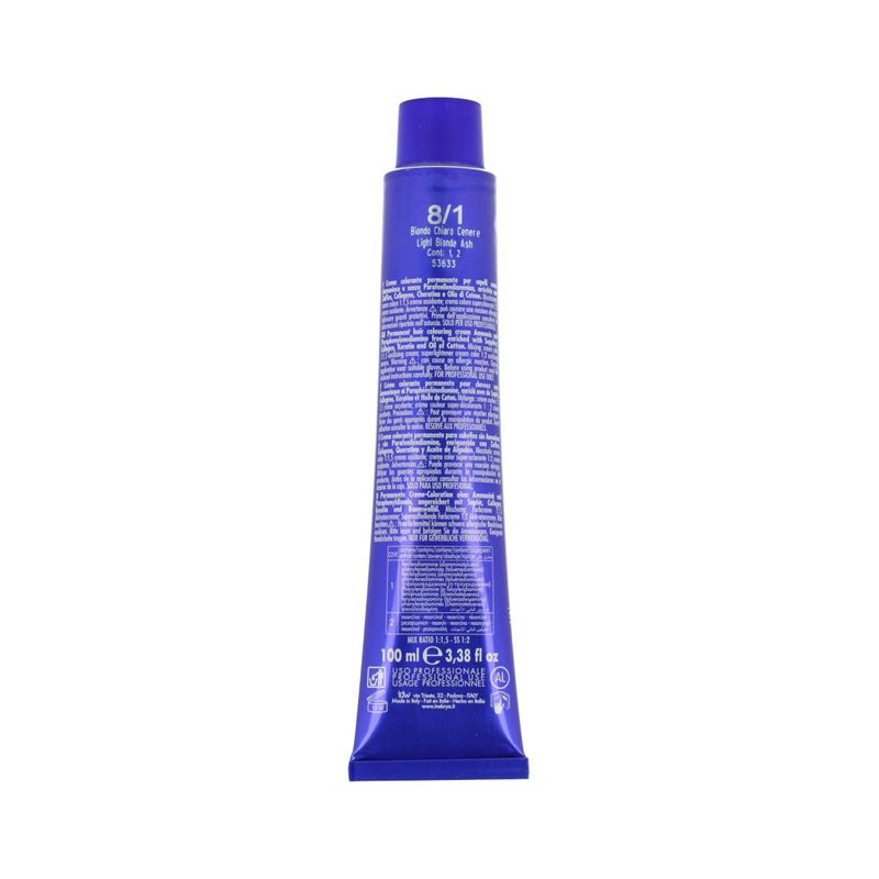 Inebrya Bionic Color Ash Coloration cheveux (8/1 Light Blonde Ash) 100 ml