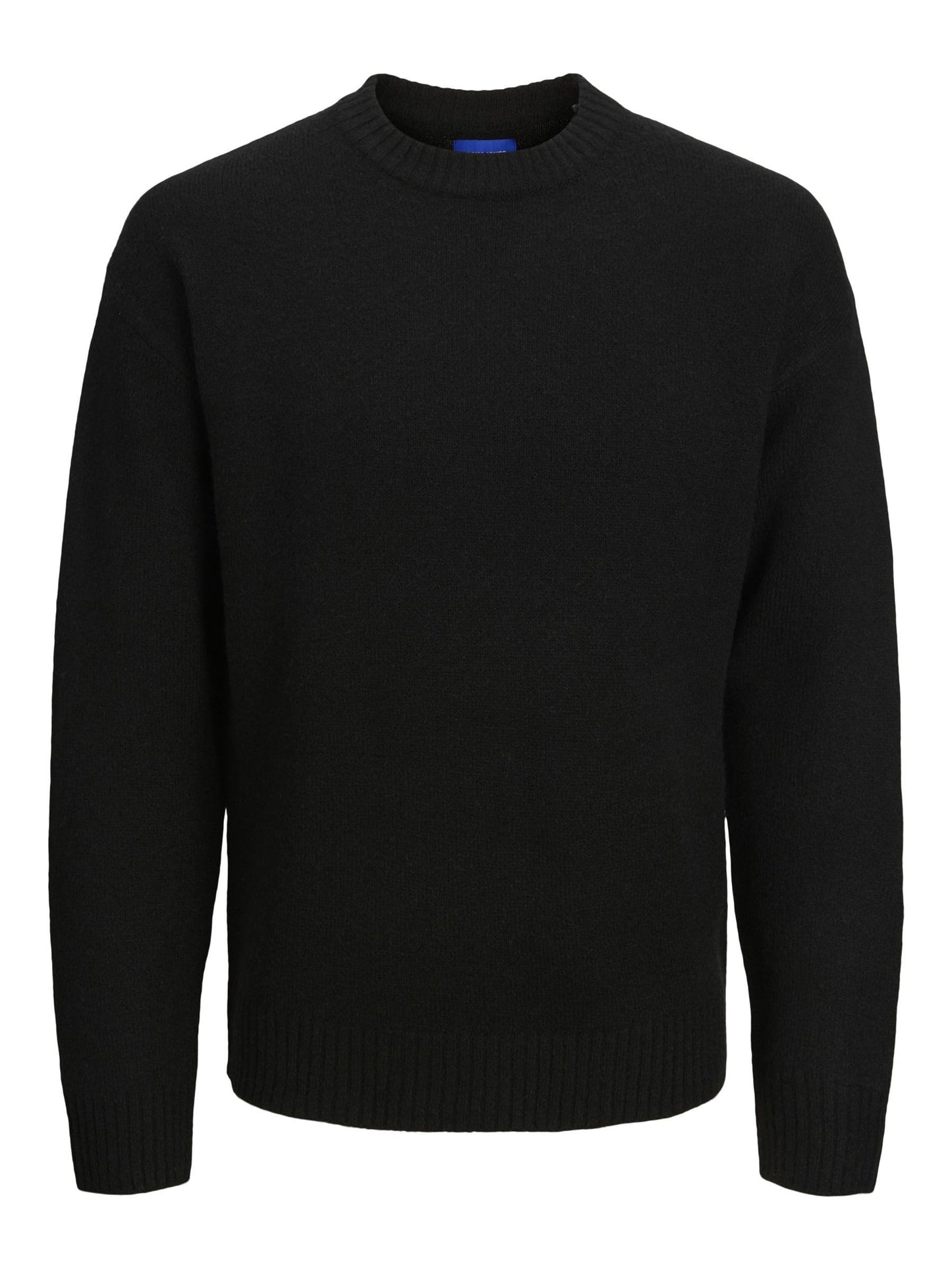 JACK & JONES Jorollie Pull en maille à col rond pour homme, noir, Taille L