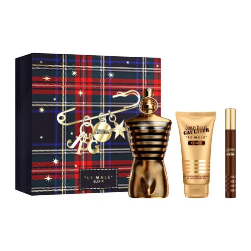 Jean Paul Gaultier Le Male Elixir Parfum 125ml + Parfum 10ml + Gel douche 75ml Homme