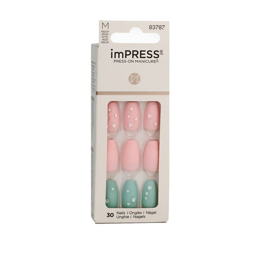 KISS imPRESS color Press-On Manucure M (Dew Drop) 30 pièces