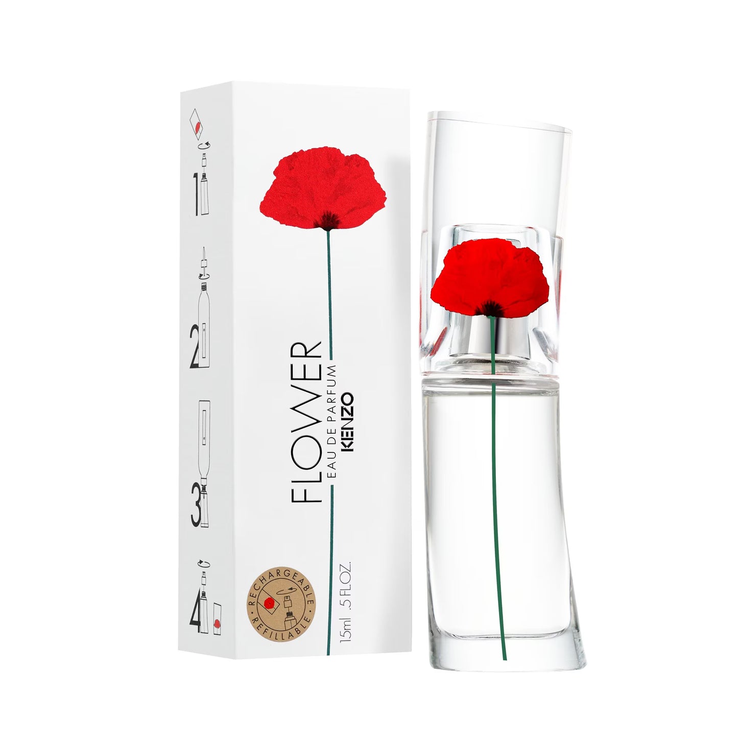Kenzo Flower by Kenzo Eau de Parfum Femme 15 ml Rechargeable