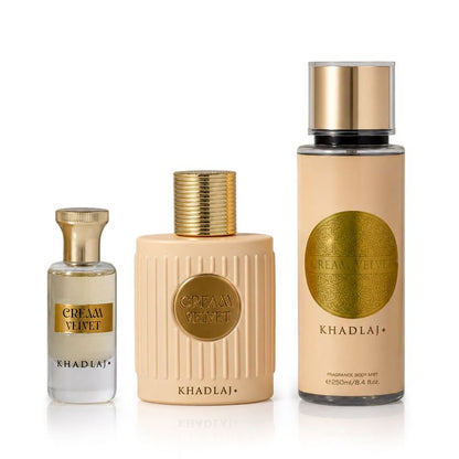Khadlaj Cream Velvet Coffret Cadeau Unisexe – Parfum Gourmand & Velouté | Belladiscount