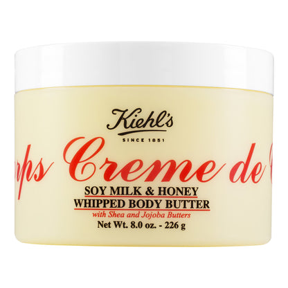 Kiehl's Soy Milk & Honey Crème pour le Corps au Beurre de Karité 226 g – Hydratation Intense & Peau Douce