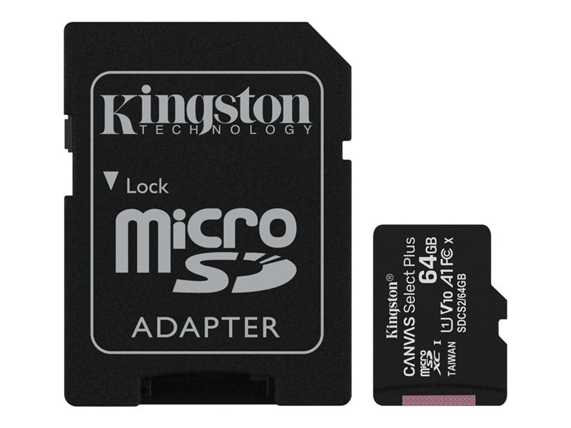Kingston Canvas Select Plus - carte mémoire flash - SDCS2/64GB Kingston