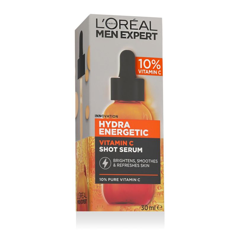 L'Oréal Paris Men Expert Hydra Energetic Serum 30 ml – Sérum Anti-Fatigue Homme à la Vitamine C