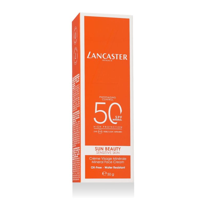 Lancaster Sun Beauty Crème Visage Minérale SPF 50 50g – Protection Solaire Minérale Haute Tolérance