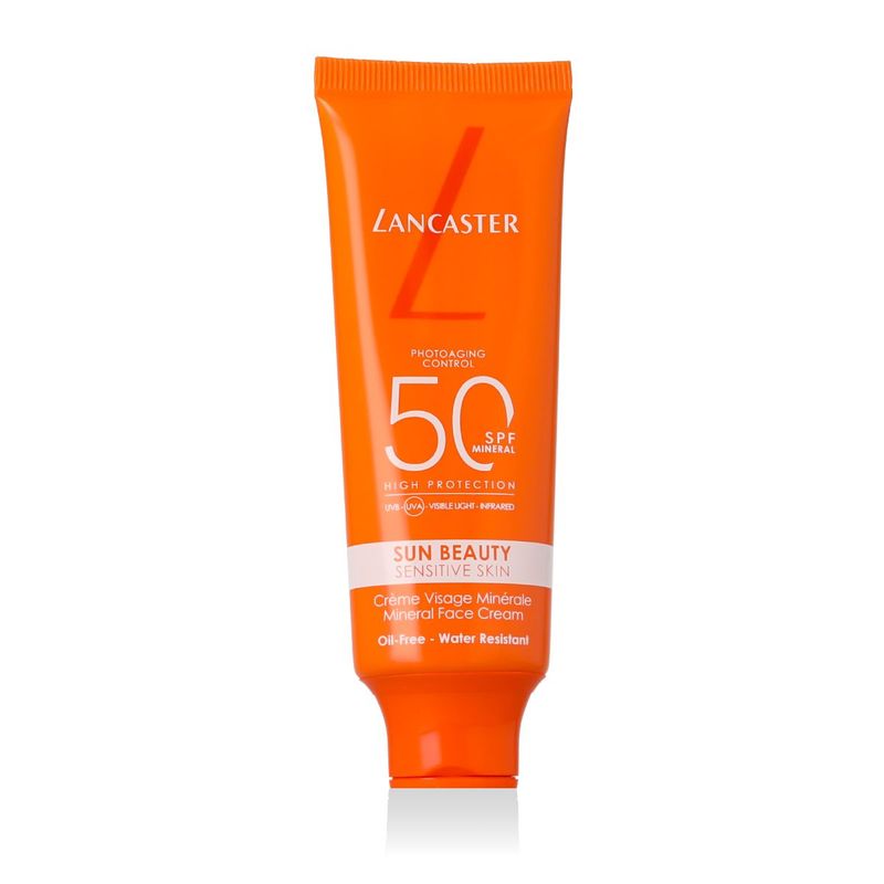 Lancaster Sun Beauty Crème Visage Minérale SPF 50 50g – Protection Solaire Minérale Haute Tolérance