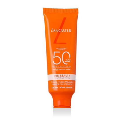 Lancaster Sun Beauty Crème Visage Minérale SPF 50 50g – Protection Solaire Minérale Haute Tolérance