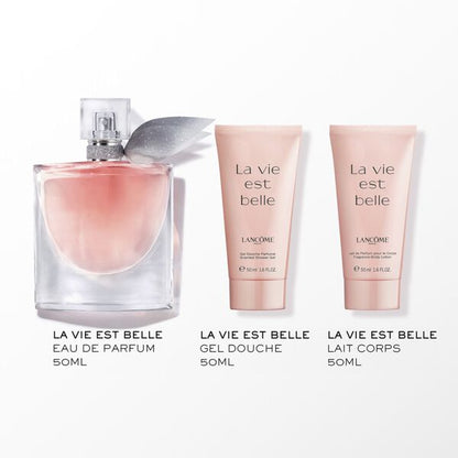 Lancôme La Vie Est Belle Eau de Parfum Rechargeable 50ml + Lait corps 50ml + Gel douche 50ml Femme