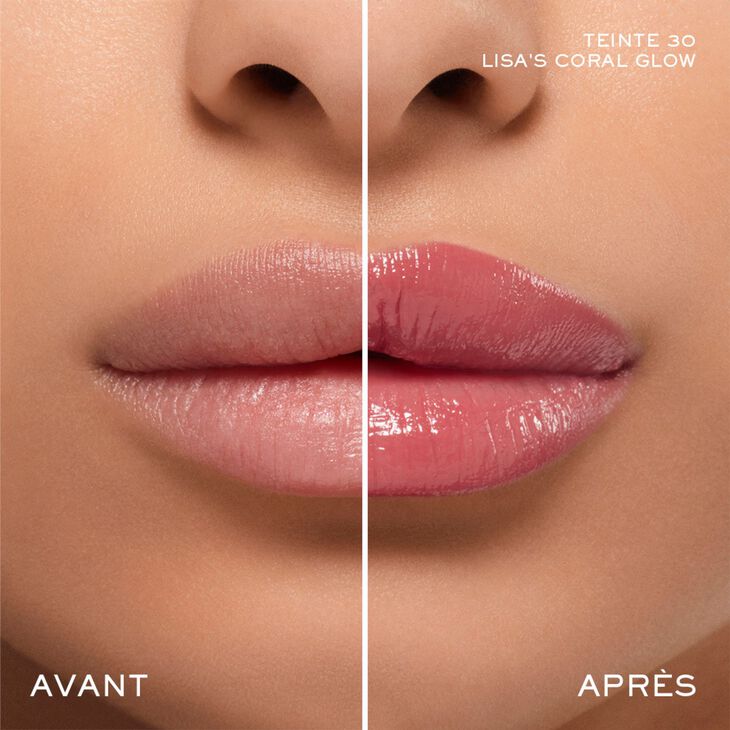 Lancôme Lip Idôle ButterGlow 30 Lisa's Coral Glow Baume à lèvres coloré éclat, soin hydratant 3 g