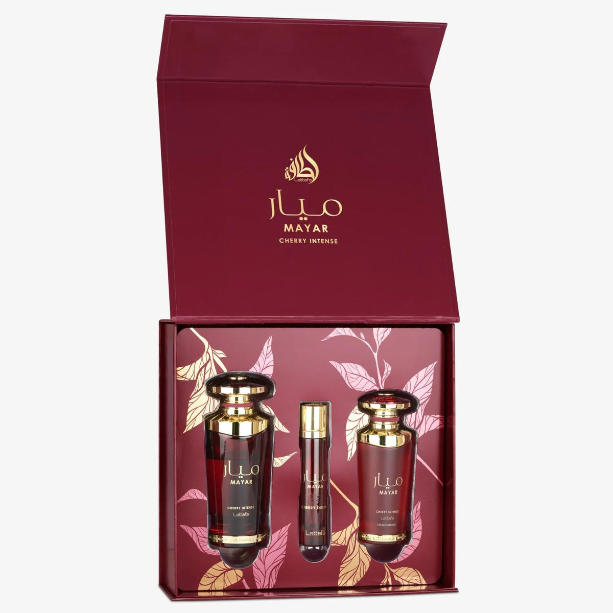 Lattafa Mayar Cherry Intense EDP 100 ml + 12 ml + Parfum cheveux 50 ml Unisexe