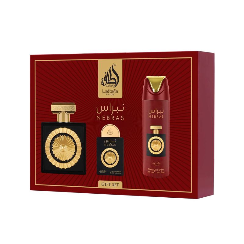 Lattafa Pride Nebras Eau de Parfum 100ml + EDP 20ml + Deodorant 200ml (unisexe)