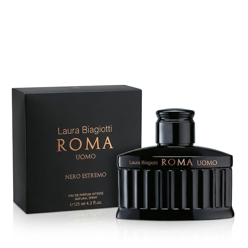 Laura Biagiotti Roma Uomo Nero Estremo Eau De Parfum Intense 125 ml Homme : L’intensité noire du style italien