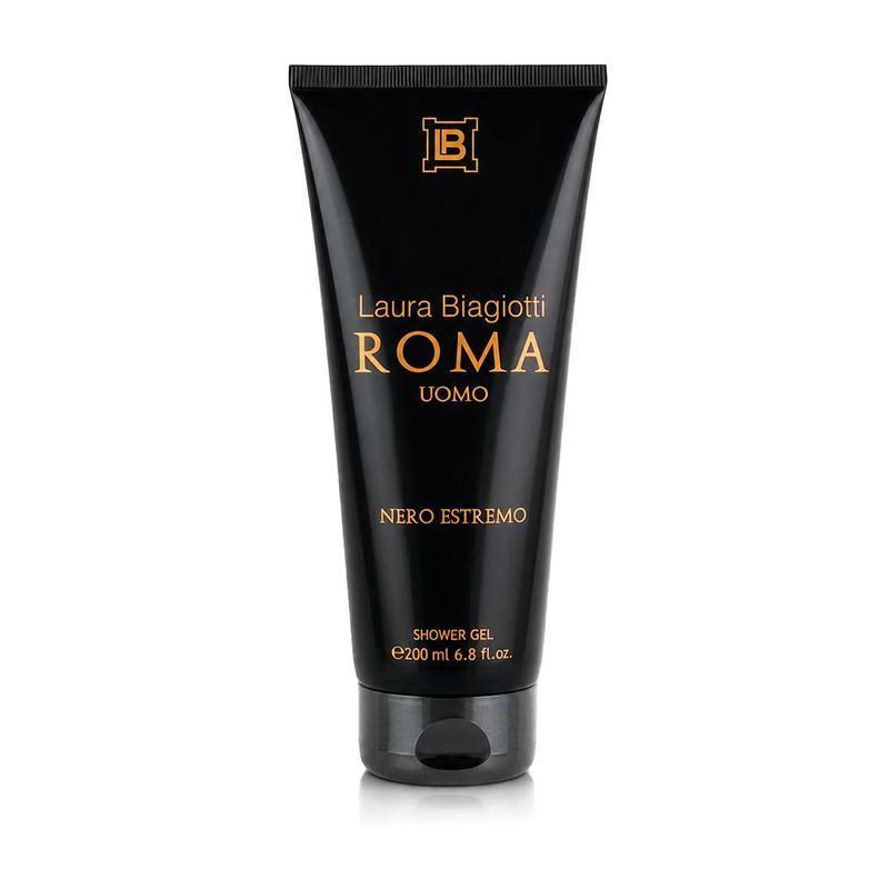 Laura Biagiotti Roma Uomo Nero Estremo Gel Douche Homme 200 ml – Soin Parfumé