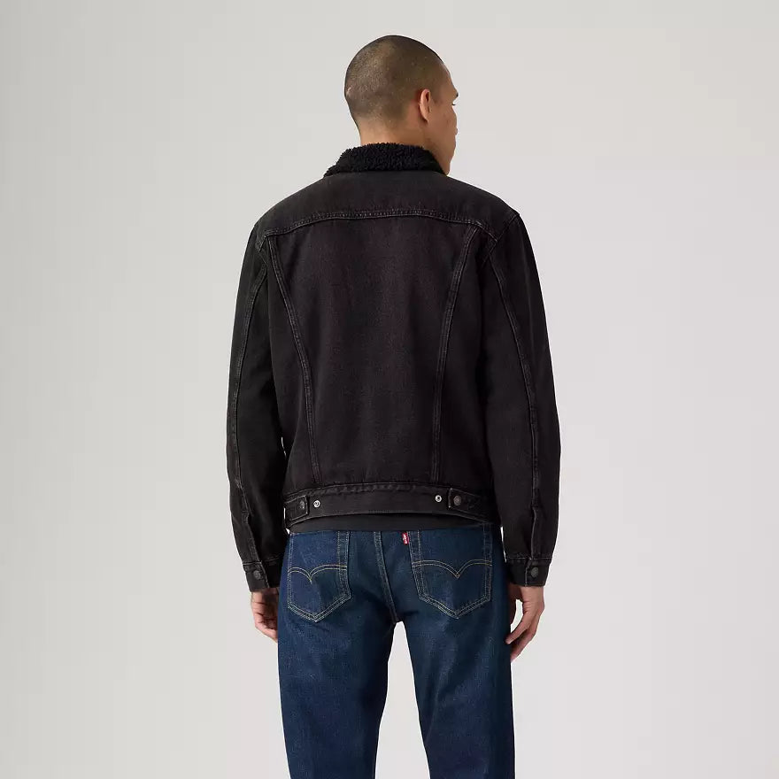 Levi's Veste Trucker Type III Sherpa Noir Pour Homme Taille M
