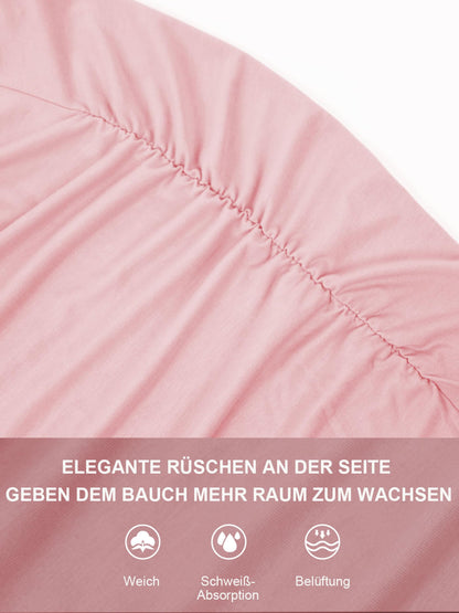 Love2Mi T-shirt d'allaitement, manches longues, col en V, rose foncé - Taille M